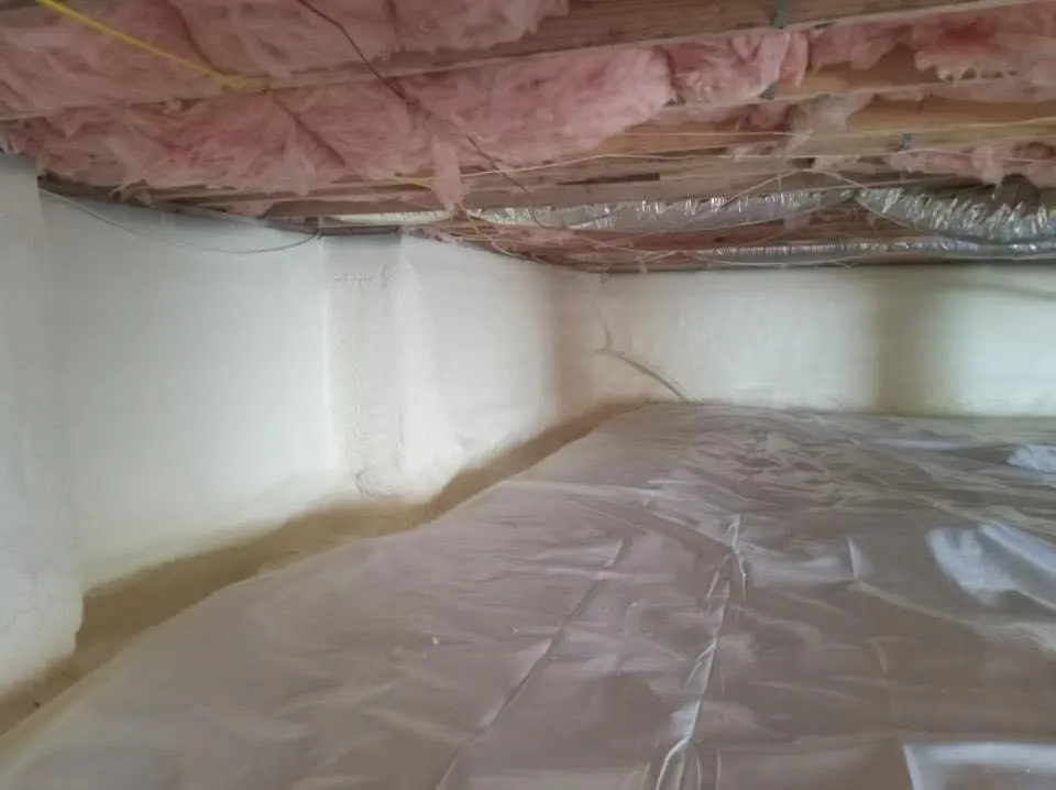 Crawl space encapsulation with closed-cell spray foam for Flat Roof Repair in Fort Wright